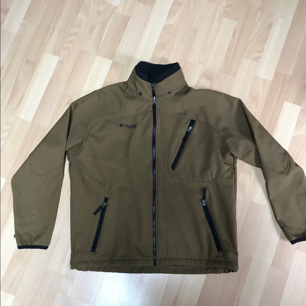 Columbia Men’s Vertex Tech Jacket Olive Tan Large